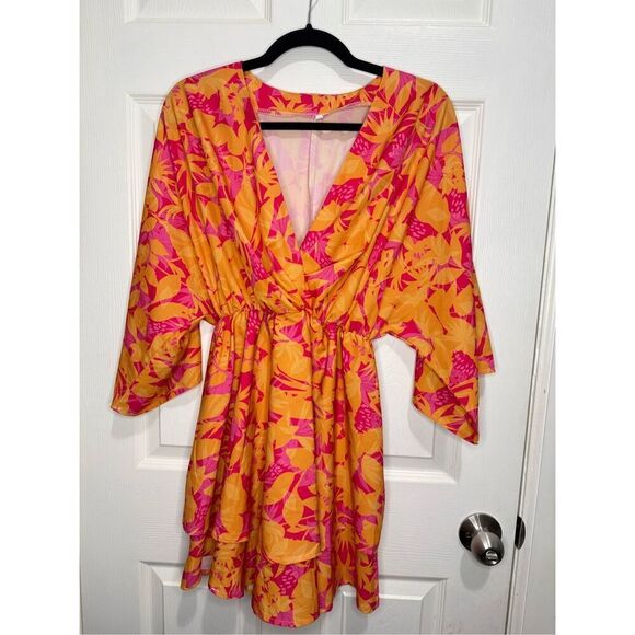Tropical print dress size Medium - Picture 5 of 8